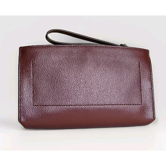 Kate Spade Wine Colored Front Slip Pocket Zippered Closure Wristlet Purse NWOT - Picture 3 of 8